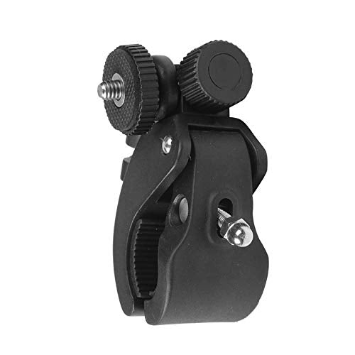 ThtRht 2 Pack Sports Camera Bike Mount Handlebar Clamp Clip Stand Base with 1/4 Screw Adapter for Gopro Hero DJI Osmo Insta360 Motorcycle Bicycle Action Cam Dash GPS Field Monitor Lights