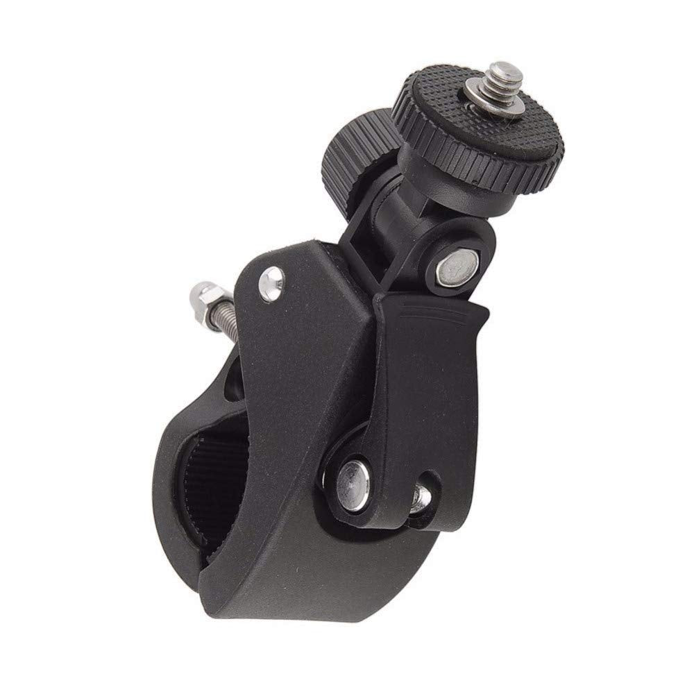 ThtRht 2 Pack Sports Camera Bike Mount Handlebar Clamp Clip Stand Base with 1/4 Screw Adapter for Gopro Hero DJI Osmo Insta360 Motorcycle Bicycle Action Cam Dash GPS Field Monitor Lights