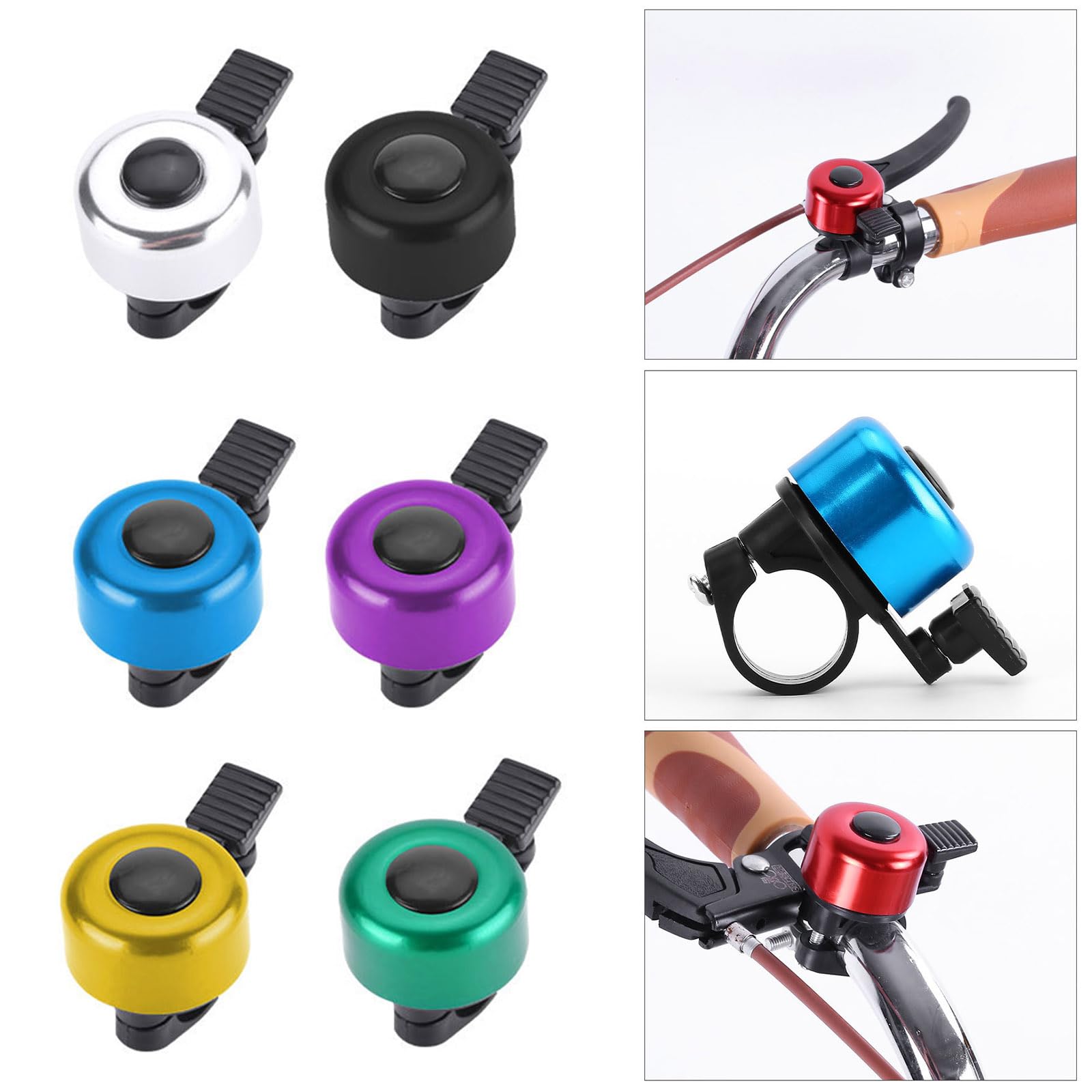 WOEIFGV Aluminum Alloy Bicycles Bells Bike Handlebar Horn Loud Crisps Clear Sound Bike Bells for Adults Kids Easy Install